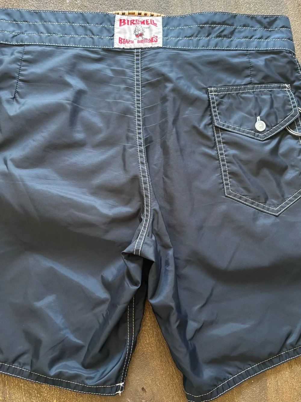 Birdwell Beach Britches Navy Swim Trunks Size 33